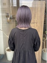 ニコリヘアワークス(nicori hair works)&nbsp;ハイライト×外ハネ×スモーキーアメジスト1