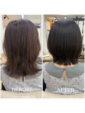 ヘアーアートシフォン 池袋西口店(Hair art chiffon) グレージュ/デザインカラー/ツートンカラー/白髪ぼかし/縮毛矯正