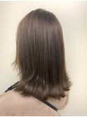 外ハネ×オレンジベージュ