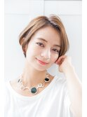 大人クール×ショートヘア×ハニーベージュ