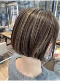 地毛ハイライト(白髪があってもokです)[30代40代］