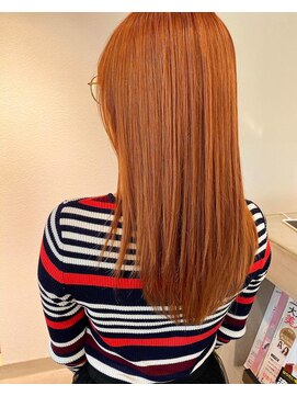 ナロー(NALLOW Bead's) *オレンジカラー*艶ストレート*