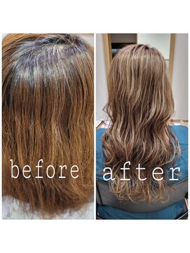 ベール(BALE) エイジングケアブリーチ白髪ぼかしハイライト アッシュベージュ