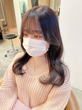 ロンドアジュール 横浜(Lond azur) こだわり顔まわりカット ピンクブラウンカラー