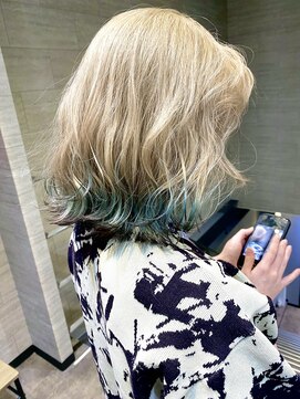 ナンバーウルス 名駅店(N° ulus) 【number ulus】裾カラー_1ホワイトグレージュ/バイカラー