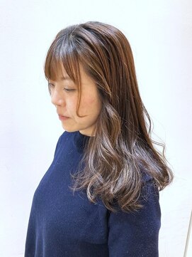 ヘアーライズ 池袋東口店(hair RISE) 酸性ストカール白髪ぼかしハイライトセルフ巻き髪セミロング