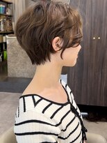 ビューブルー 亀戸錦糸町(VIEW BLUE)&nbsp;美髪シアーカラーピンクブラウンショートカット切りっぱなしボブ