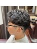 カット+シェービング+眉毛カット+パーマ＋炭酸ヘッドスパ　￥13100→￥12000 