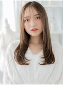 グレーベージュ小顔エアストレートワンカールa越谷20代30代40代