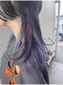 寒色系デザインカラーダブルカラー×レイヤーカットクラゲヘアー