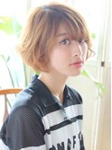 大人ガーリー/チョコレート/プリカール/小顔カット/外ハネボブ