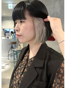 ハウ 心斎橋(how) 20代30代◎秋のくびれボブ×インナーカラー