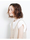 【arteHAIR】ミディアムパーマ/オレンジブラウン