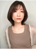 センターパートくびれカールウルフショートp1大宮20代30代40代