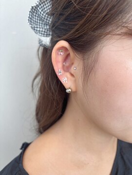 ケーツー あべのキューズモ－ル店(K-two) 耳つぼジュエリー*耳ツボジュエリー*片耳3～10粒対応可*顔周り