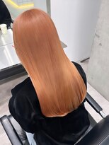 サンクマーケット 渋谷(cinq MARKET)&nbsp;渋谷ブリーチダブルカラーハイトーンオレンジベージュ20代