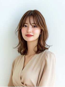 e.m.a プレミアムビューティーサロン 栄駅店(e.m.a PREMIUM BEAUTY SALON) ミディアムヘア/イメチェン/外ハネボブ/美髪/ワイドバング/髪型