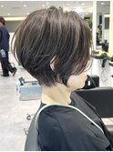 30代40代50代白髪染め銀座似合わせカット前髪なしショートボブE