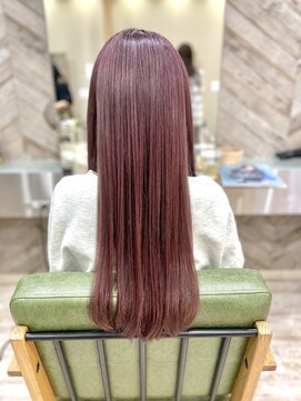 ジプソ(Gypso Hair salon) 【 ピンクベージュ × サイドレイヤー 】