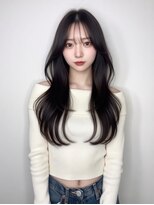スターズ 渋谷(STARS)&nbsp;韓国ヘア 韓国レイヤー 顔周りレイヤー  くびれヘア 黒髪