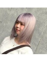 クレア 下北沢(CREA)&nbsp;ミルクティーブロンド/ダークブルー/デジタルパーマ/下北沢