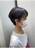 大人ガーリーダークアッシュミディアムレイヤーカットブリーチ