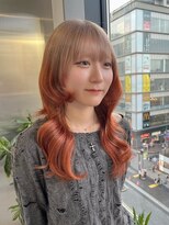 ゴウトゥデイシェアサロン 町田店(GO TODAY SHAiRE SALON)&nbsp;ルーツカラー×オレンジ×レイヤー【町田】