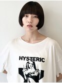ダークパープルナチュラルショートミルクブラウンボブ