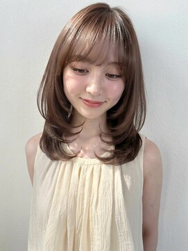 カバーヘア 上尾西口店(COVER HAIR) ブリーチなしハッシュカット/オリーブベージュ/フレンチp上尾