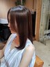 顔周り縮毛矯正＋リタッチカラー＋カット＋高濃度炭酸泉　白髪染も可