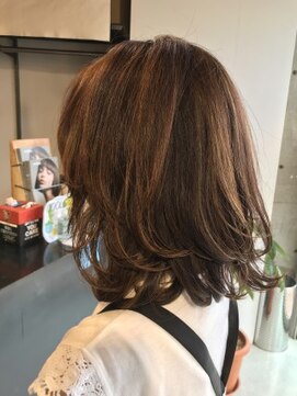 アズヘアー(A's HAIR) ハイライト ON  オレンジブラウン