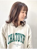 【FOLK】透明感カラー 似合わせカット☆外ハネミディアム♪