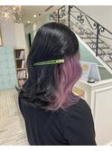 shion インナーカラーで作る薄色ラベンダーカラー
