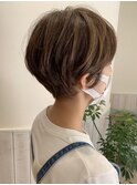 白髪ぼかしハイライト/ショート/ベージュ/30代40代