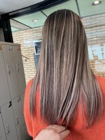 ラフ(LAFF) #バレイヤージュ#グレージュカラー#ボブウルフ#ココアベージュ