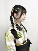 《sheer /氏家》＃ツイン三つ編みアレンジ＃卒業式
