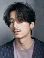 センターパートカルマヘアニュアンスパーマ韓国シャドウパーマ