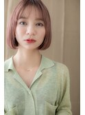 ミルクティーピンクベージュ切りっぱなしボブ311X浦和20代30代