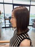 透明感カラー×ロブ