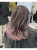 ピンクバレイヤージュ