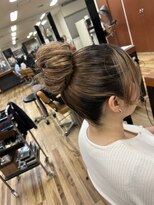 デビュー ヘアーメイク&nbsp;ホワイトグレージュ/デジタルパーマ/チェリーブラウン/宜野湾