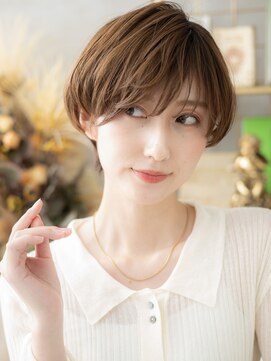 カバーヘア ブリス 北浦和(COVER HAIR bliss) 斜めバング丸みショートヘルシースタイルc6北浦和20代30代40代