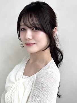 ザックラフィネ(ZACC raffine) シースルーバング/姫カットレイヤー/くすみベージュ/韓国風巻き