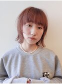 ボブ/顔まわりレイヤー/ベージュ/ワイドバング/学割U24
