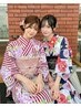 【華やかな1日に★】浴衣レンタル＋着付け＋無料ヘアセット＋小物