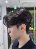 メンズ韓国ヘアダウンパーマカルマパーマフェザーパーマ