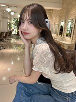 フォルテ 表参道店(FORTE) くびれヘア/アプリコットオレンジ/ハイライトカラー