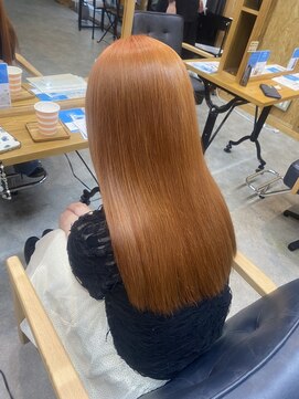 アフターニュース 新潟(afternews) アプリコットオレンジ/ダブルカラー/ケアブリーチ/髪質改善/駅南
