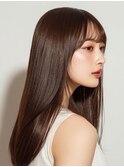 艶感ロング*ナチュラルストレート/小顔/ココアベージュ