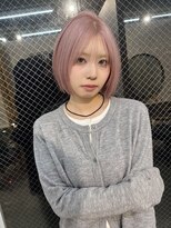 ムード(mood)&nbsp;ピンクミルクティー/ニュアンスカラー/ブリーチ/ボブ/ピンク